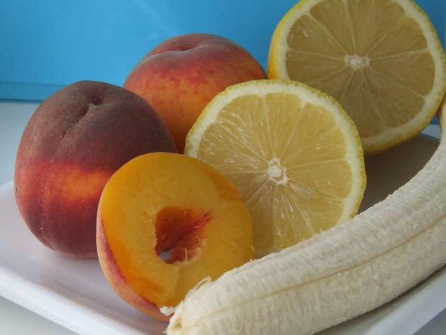Освежающий персиковый сорбет с бананами и медом. Конкурсный рецепт.