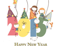 Детская открытка на Новый год 2015