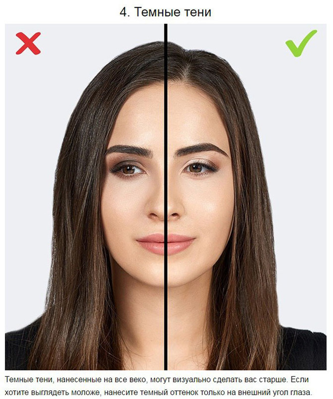 Ошибки в make up, которые делают девушку старше