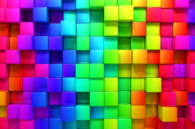 Радужные кубики