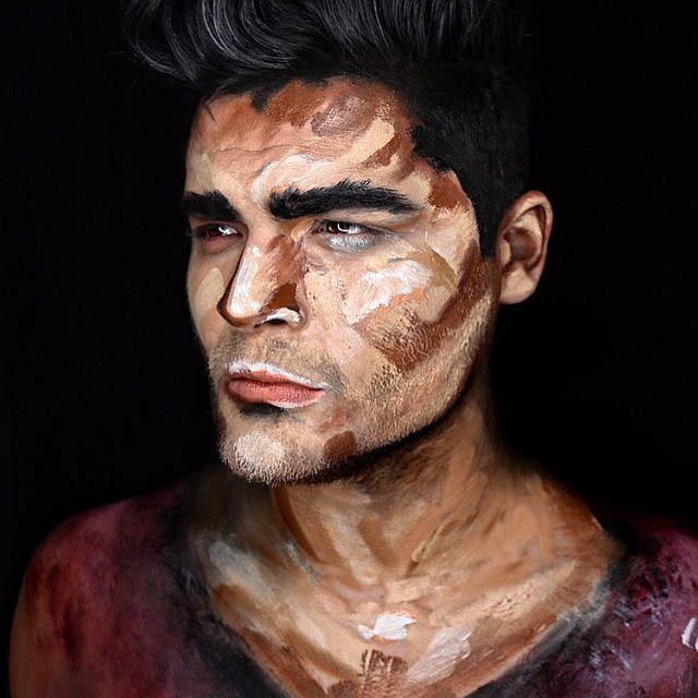 мужчины с макиежем