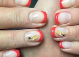 Новогодний маникюр для коротких ногтей