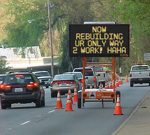 Смешные предупреждения на дороге