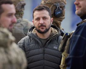 Владимир Зеленский в освобожденном Херсоне