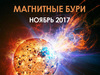 Магнитные бури в ноябре 2017
