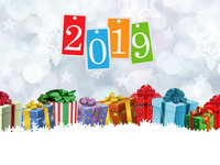 Яркие обои на Новый год 2019