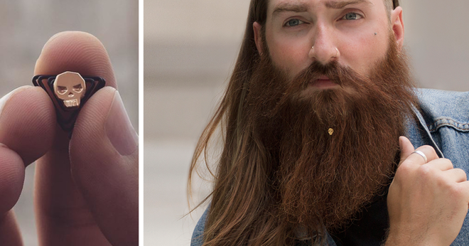 "У вас что то к бороде прилипло." Увелирные украшения для бороды от Krato Milano