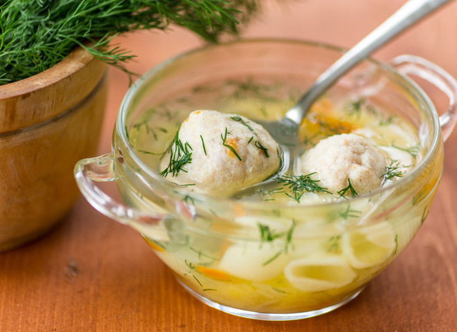 Ингредиенты для «Суп с жареными фрикадельками»: