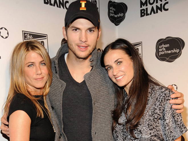 Эштон Катчер и Дженнифер Энистон