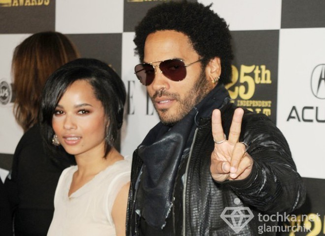 Ленни Кравиц с дочерью Зое