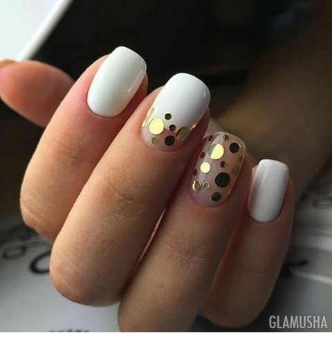 Манікюр з великими блискітками