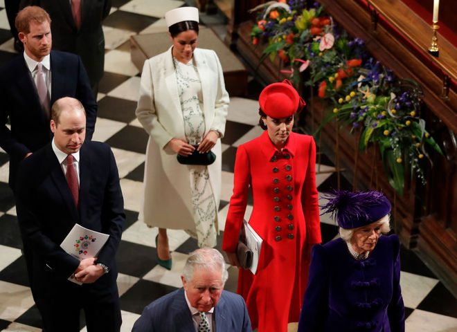 Принц Гарри, Меган Маркл, принц Уильям и Кейт Миддлтон