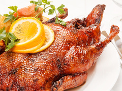 Как приготовить дикую утку в духовке, Утка с яблоками