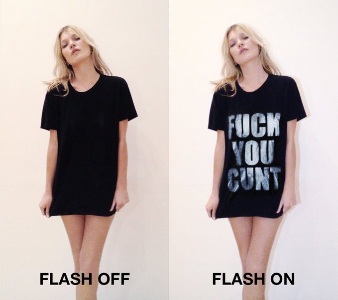 Кейт Мосс выпустила провокационную футболку "против папарацци"