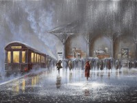 Поезд под дождем