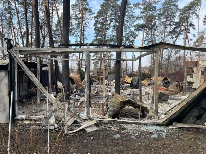 Дом Валерия Харчишина после обстрела российскими оккупантами
