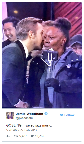 Райан Гослинг Оскар 2017 (соцсеть)