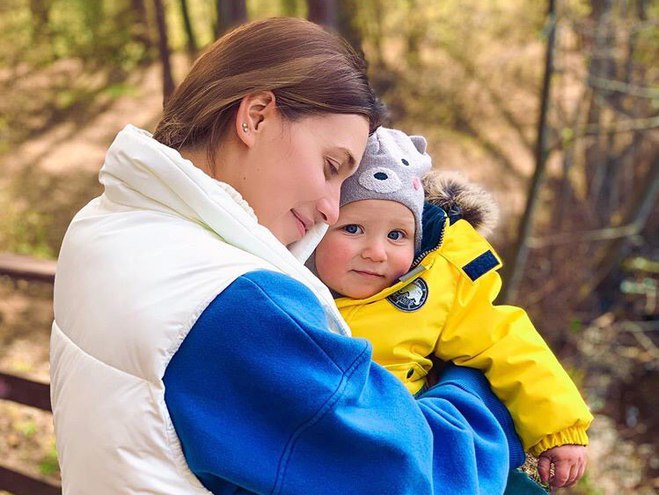 Регина Тодоренко с сыном Майклом