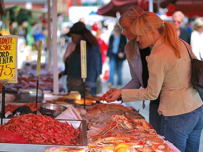 Рыбные маркеты Европы: Fish Market Bergen Norway