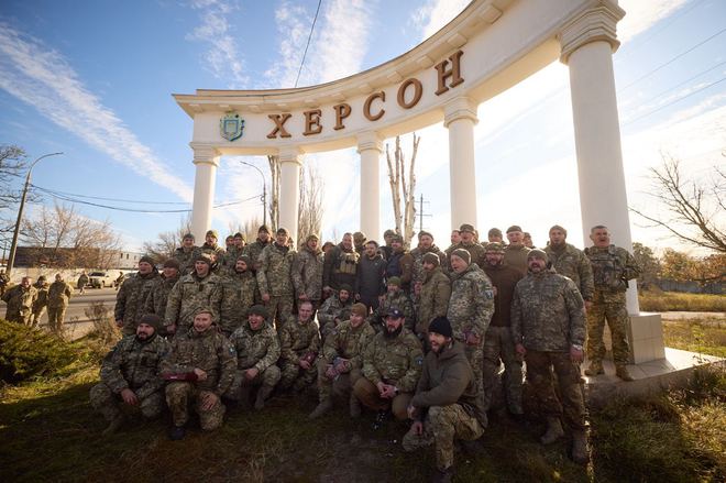 Володимир Зеленський у звільненому Херсоні