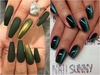 Маникюр с зеленым оттенком на осень 2017