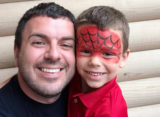 Григорий Решетник с сыном