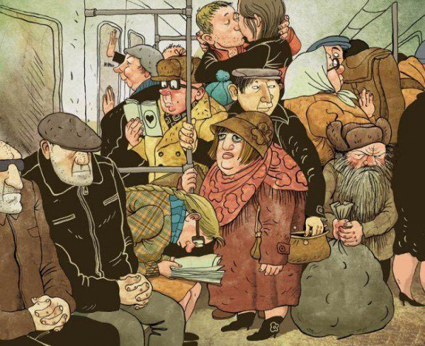 Забавные бабушки и дедушки в работах Ольги Громовой