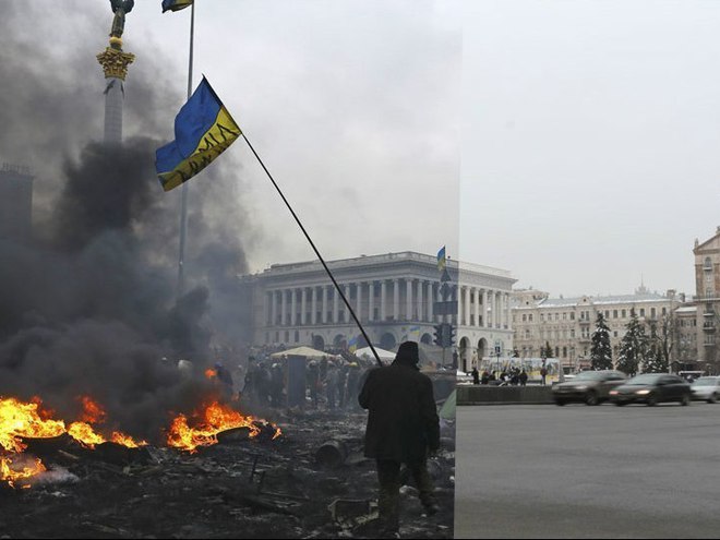 Киев год назад и сегодня