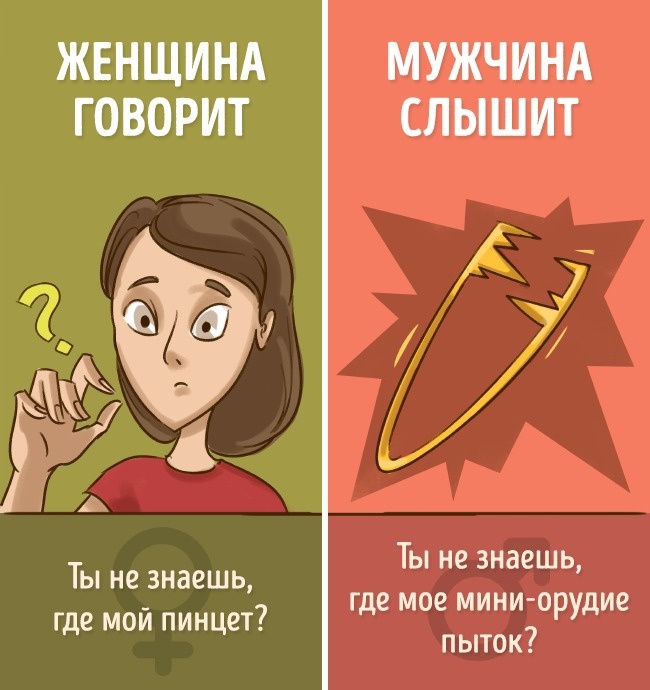 Что слышат мужчины. Комиксы про пар