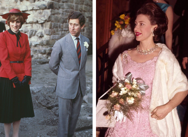 Принц Чарльз и принцесса Диана, принцесса Маргарет