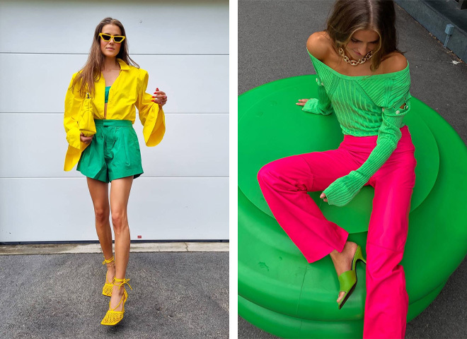Одяг в яскравому зеленому кольорі — тренд 2021