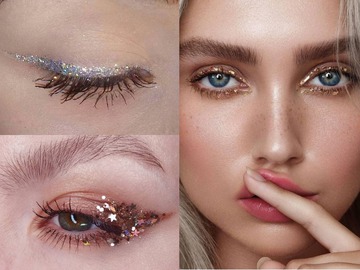 Праздничный макияж 2020: блестящие стрелки