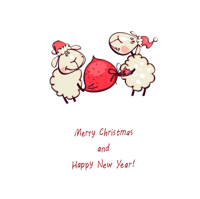 Счастливого Рождества и года овцы 2015