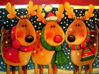 Картинки с Рождеством с оленями