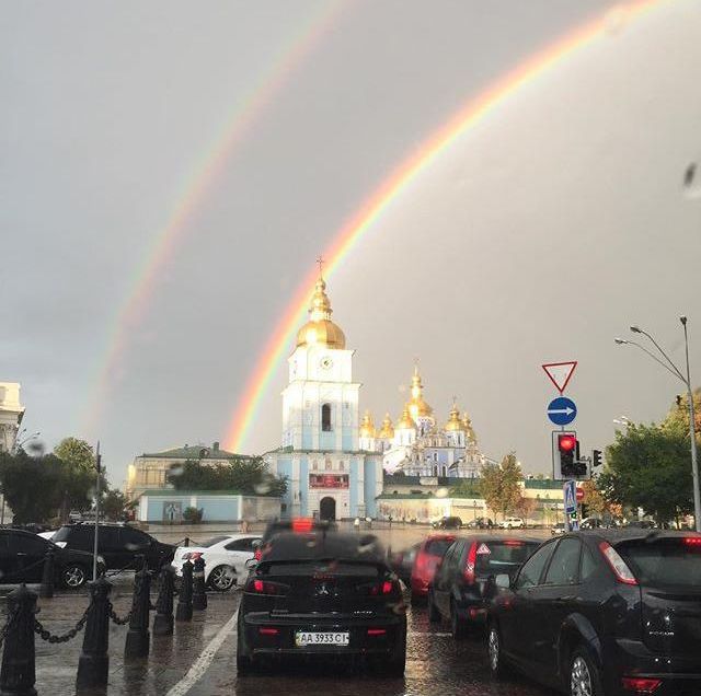 Радуга в Киеве.