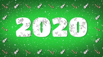 Яркая открытка на Новый год 2020