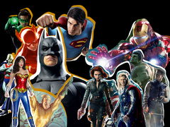 Битва супергероев Мстители против Лиги справедливости