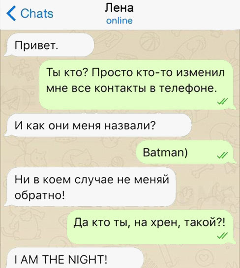 Прикольные смс переписки