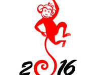 Счастливого Нового года обезьяны 2016