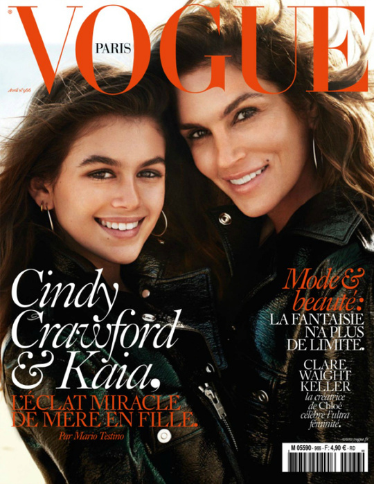 Синди Кроуфорд и Кайя Гербер для Vogue Paris