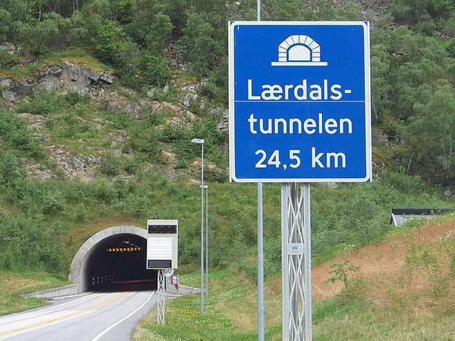 Самые длинные автомобильные туннели мира: Лердальский тоннель, Норвегия