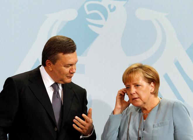 Виктор Янукович, Ангела Меркель
