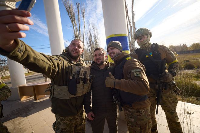 Володимир Зеленський у звільненому Херсоні