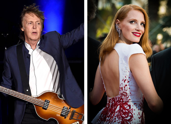 Пол Маккартни и Джессика Честейн