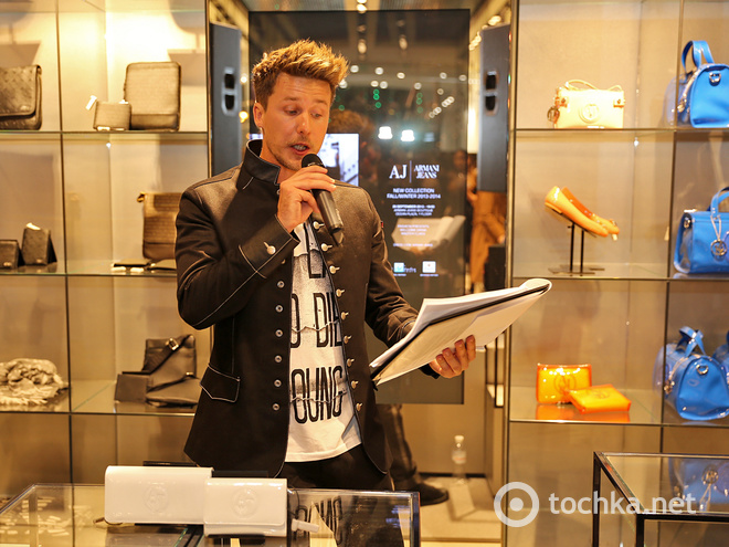 открытие бутика Армани