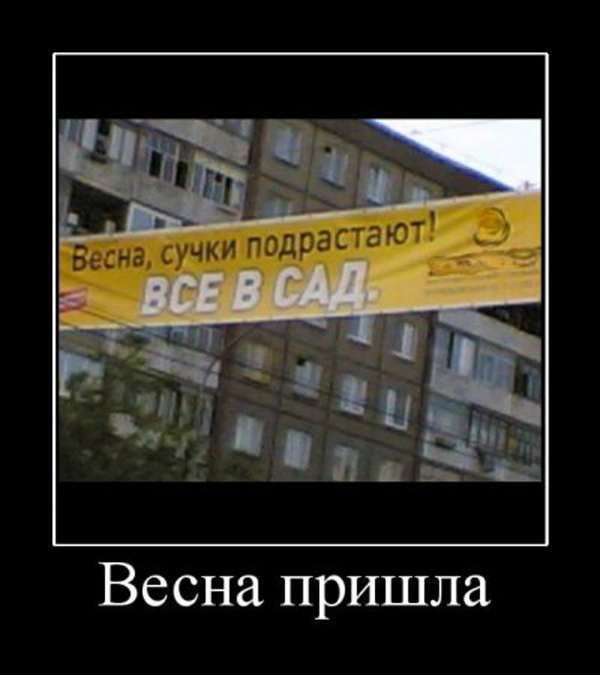 Весенние демотиваторы