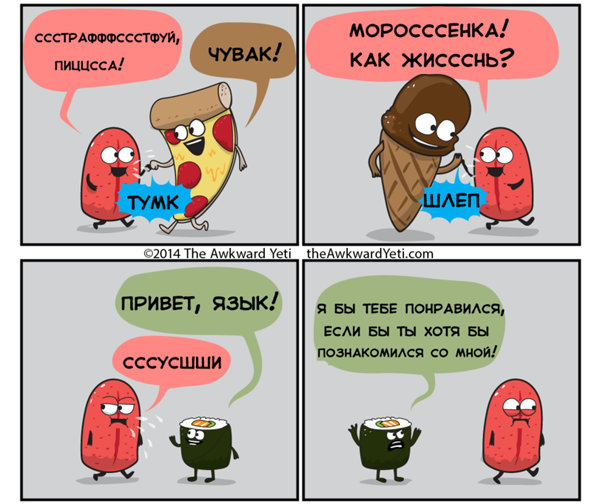 Подборка комиксов про органы