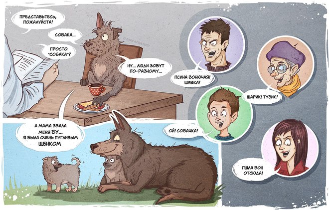 Трогательный комикс про собаку, которая жила на улице от Bird Born