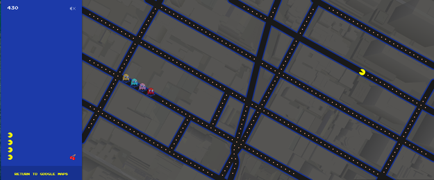 Играйте в “Pac-Man” в Google Maps прямо сейчас