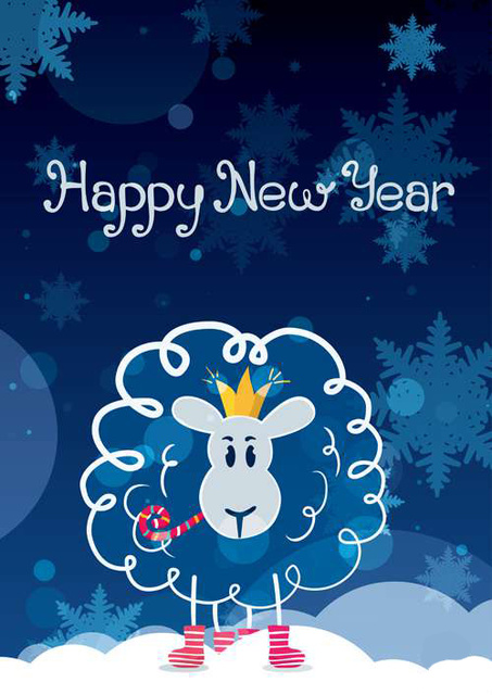 Счастливого Нового года овцы